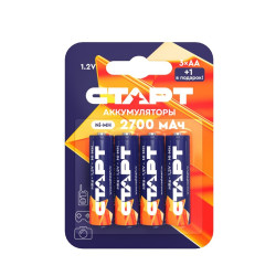 Аккумулятор СТАРТ Ni-MH  HR6 AA 2700mAh BL3+1 (4 шт.)