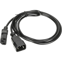 Кабель с разъемом С13 - С14 на проводе ПВС 3*1.00  3.0 метра. черный/ Cable with connector C13 - C14 on wire PVC 3 * 1.00 3.0 meter. black