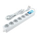 Фильтр-удлинитель Power Cube PRO, 5,0 м, LC контур, 16А/3,5кВт/ Surge protector Power Cube  Pro 5,0 m, LC circuit, 6 outlets (white) 16A / 3,5kVt