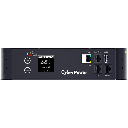 Блок распределения питания/ PDU CyberPower PDU83401 3ph 0U, Switched MBO, IN: 415V/16A, IEC309-16Aplug