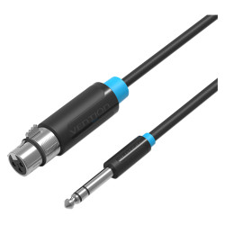 Кабель Vention аудио Jack 6.5 M/XLR F - 1.5м