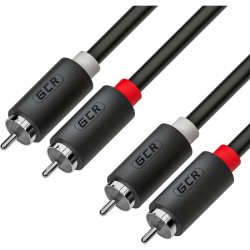 GCR Кабель 5.0m аудио 2 х RCA / 2 х RCA, черный, GCR-54131