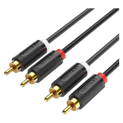 Кабель Vention аудио 2RCA M/2RCA M - 3м Чёрный