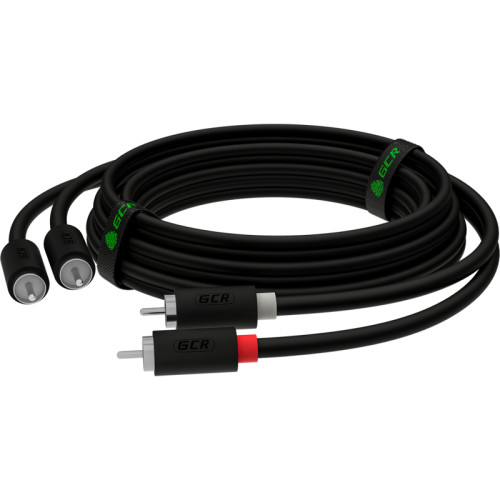 GCR Кабель 3.0m аудио 2 х RCA / 2 х RCA, черный, GCR-54130