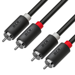 GCR Кабель 20.0m аудио 2 х RCA / 2 х RCA , черный, GCR-54129