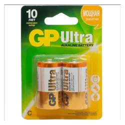 Алкалиновые батарейки GP Ultra Alkaline 14А C - 2 шт. на блистере