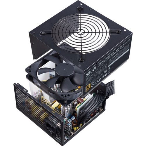 Блок питания 550 Ватт/ Power Supply Cooler Master MWE Bronze, 550W, ATX, 120mm, 6xSATA, 2xPCI-E(6+2), APFC, 80+ Bronze