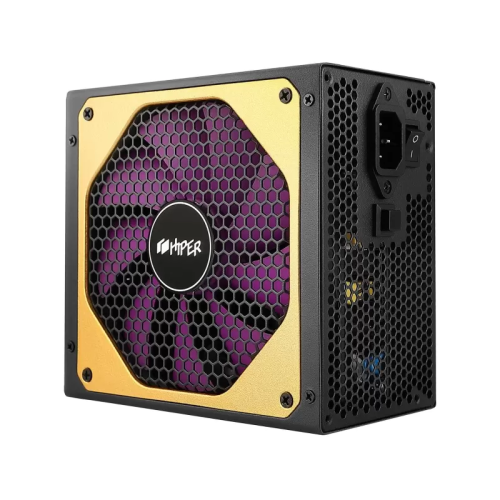 блок питания для ПК 1300 Ватт/ PSU HIPER HPG-1300FM (1300W, Gold 14cm Fan, 220V input, Efficiency 93%, Modular, Black)BOX