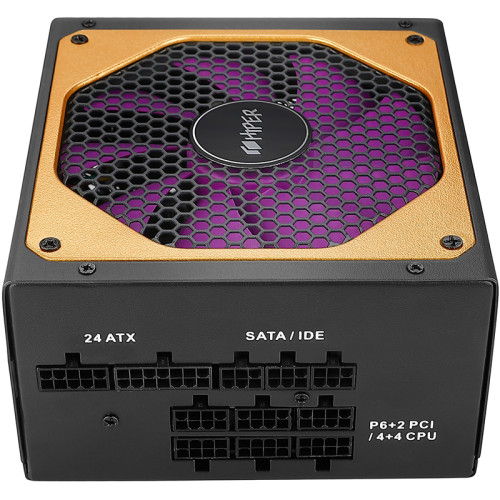 блок питания для ПК 1100 Ватт/ PSU HIPER HPG-1100FM (1100W 80+Gold, 14cm Fan, 220V input, Efficiency 90%, Modular, Black) BOX