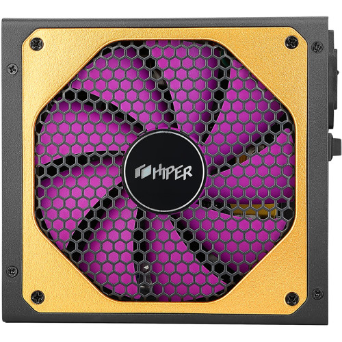 блок питания для ПК 1100 Ватт/ PSU HIPER HPG-1100FM (1100W 80+Gold, 14cm Fan, 220V input, Efficiency 90%, Modular, Black) BOX