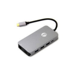 Кабель-адаптер/ Кабель-адаптер USB3.1 Type-CM-->HDMI+RJ45+4*USB3.0+SD+TF+PD charging, Aluminum Shell, VCOM <CU431M>