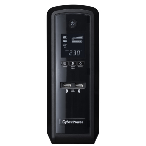 ИБП CyberPower CP1500EPFCLCD, Line-Interactive, 1500VA/900W, 6 Schuko розеток, USB, RJ11/RJ45, LCD дисплей, Black, 0.17х0.25х0.2м., 12.9кг./ UPS Line-Interactive CyberPower CP1500EPFCLCD 1500VA/900W USB/RS-232/RJ11/45 (6 EURO)