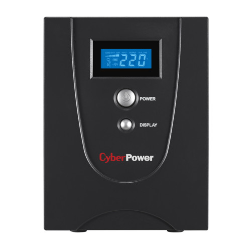 ИБП CyberPower VALUE 2200E, Line-Interactive, 2200VA/1320W, USB&Serial, RJ11/RJ45, 4 Schuko розетки, Black, 0.16х0.21х0.35м., 15.8кг./ UPS Line-Interactive CyberPower VALUE2200ELCD 2200VA/1320W USB/RS-232/RJ11/45 (4 EURO)