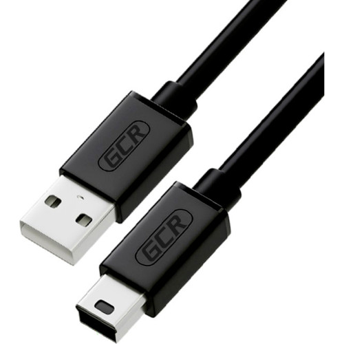 GCR Кабель PROF 3.0m USB 2.0, AM/mini 5P, черный, 28/24 AWG, экран, армированный, морозостойкий, GCR-UM2M5P-BD2S-3.0m