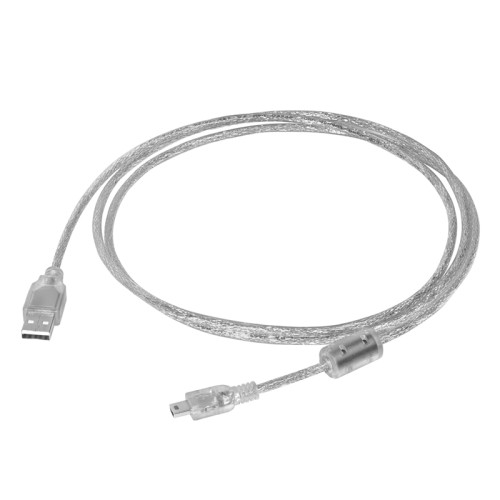 Greenconnect Кабель 1.0m USB 2.0, AM/mini 5P, прозрачный, 28/28 AWG, экран, армированный, морозостойкий, GCR-UM1M5P-BB2S-1.0m