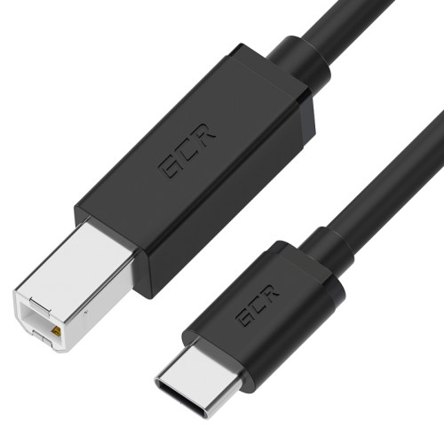 GCR Кабель 1.0m TypeC / USB 2.0 BM, черный, GCR-55251