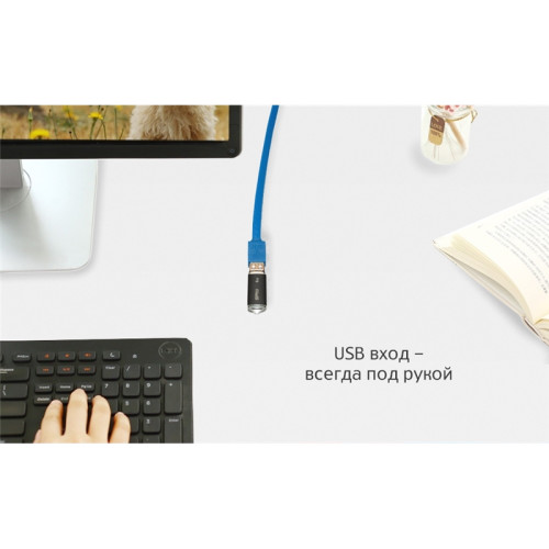 Greenconnect Удлинитель PROF 5.0m USB 2.0, AM/AF, плоский синий, морозостойкий, GCR-UEC2M2-BD-5.0m