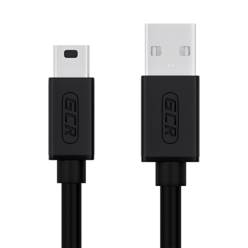 Greenconnect Кабель 1.5m USB 2.0, AM/mini 5P, черный, 28/28 AWG, экран, армированный, морозостойкий, GCR-UM2M5P-BB2S-1.5m