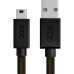 GCR Кабель PROF 3.0m USB 2.0, AM/mini 5P, черно-прозрачный, 28/24 AWG, экран, армированный, морозостойкий, GCR-50798