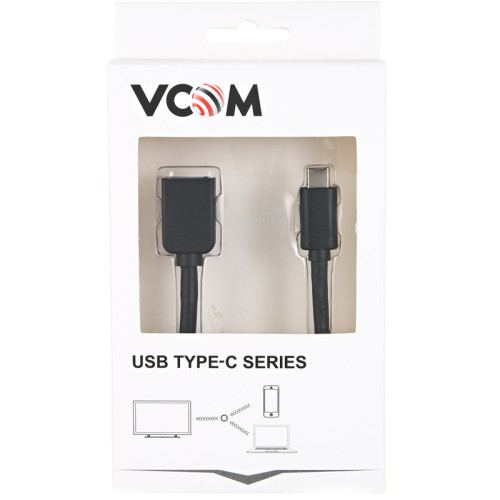 Кабель-адаптер/ Кабель-адаптер USB 3.1 Type-Cm --> USB 3.0 Af , OTG 1,5A , 5,0Gbps , 0,2m VCOM <CU409>