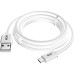 GCR Кабель 2.0m MicroUSB, белый, быстрая зарядка, 28/24 AWG