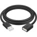 GCR Удлинитель 1.5m USB 2.0 AM/AF, черный, GCR-55070