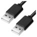 Greenconnect Кабель 2.0m USB 2.0, AM/AM, черный, 28/28 AWG, экран, армированный, морозостойкий, GCR-UM5M-BB2S-2.0m