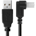 Greenconnect Кабель 1.5m USB 2.0, AM/BM угловой, черный, 28/28 AWG, экран, армированный, морозостойкий, GCR-UPC3M2-BB2S-1.5m