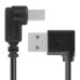 Greenconnect Кабель 1.5m USB 2.0, AM угловой/BM угловой, черный, 28/28 AWG, экран, армированный, морозостойкий, GCR-51172