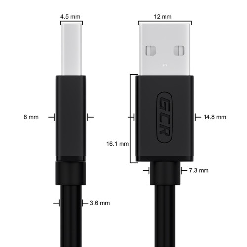 Greenconnect Кабель 3.0m USB 2.0, AM/mini 5P, черный, 28/28 AWG, экран, армированный, морозостойкий, GCR-UM2M5P-BB2S-3.0m