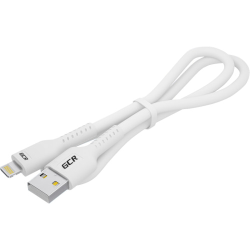 GCR Кабель 1.0m USB AM/Lightning - поддержка всех IOS, MFi, белый, GCR-54251