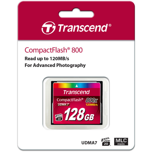 Карта памяти/ Transcend 128GB Compact Flash 800x