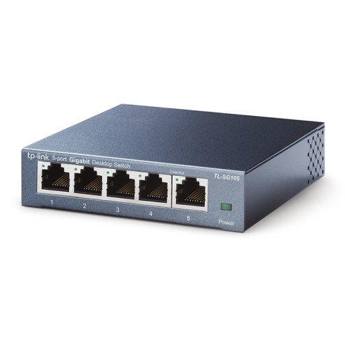 Коммутатор/ 5-port Desktop Gigabit Switch, 5 10/100/1000M RJ45 ports, metal case