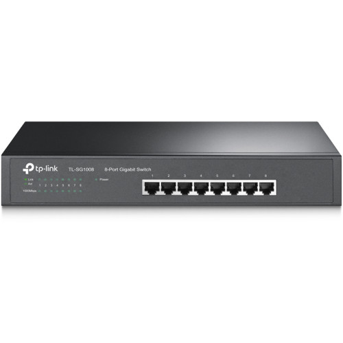 Сетевой коммутатор/ 8-port Gigabit Switch, 8 10/100/1000M RJ45 ports, 1U 13-inch rack-mountable steel case