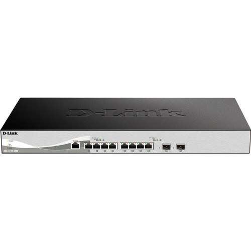 Коммутатор/ DXS-1210-10TS Smart L2+ Switch 8x10GBase-T, 2x10GBase-X SFP+, CLI, RJ45 Console