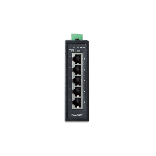 ISW-500T коммутатор для монтажа в DIN рейку/ IP30 Compact size 5-Port 10/100TX Fast Ethernet Switch (-40~75 degrees C)