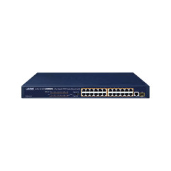 коммутатор/ PLANET FGSW-2511P 24-Port 10/100TX 802.3at PoE + 1-Port Gigabit TP/SFP combo Ethernet Switch (190W PoE Budget, Standard/VLAN/QoS/Extend mode)