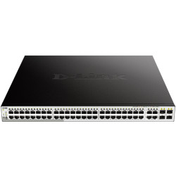 Коммутатор/ DGS-1210-52MP/FL Managed L2 Switch 48x1000Base-T PoE, 4xCombo 1000Base-T/SFP, PoE Budget 370W, Surge 6KV, CLI