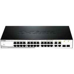 Коммутатор/ DES-1210-28/C Smart L2 Switch 24x100Base-TX, 2x1000Base-T, 2xCombo 1000Base-T/SFP, Compact CLI