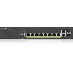 Коммутатор/ ZYXEL NebulaFlex Pro GS2220-10HP Hybrid L2 PoE+ Switch, 19 