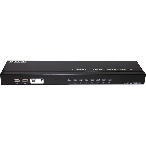 Коммутатор/ KVM-440 8-port KVM Switch, VGA+USB ports