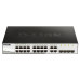 Коммутатор/ DGS-1210-20/F Smart L2 Switch 16х1000Base-T, 4хCombo 1000Base-T/SFP, Compact CLI