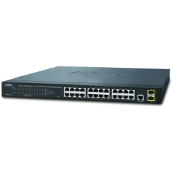 коммутатор/ PLANET IPv4/IPv6, 24-Port 10/100/1000Base-T + 2-Port 100/1000MBPS SFP L2/L4 SNMP Manageable Gigabit Ethernet Switch