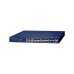 коммутатор/ PLANET SGS-5240-24P4X L2+ 24-Port 10/100/1000T 802.3at PoE + 4-Port 10G SFP+ Stackable Managed Switch (370-watt PoE budget, Hardware Layer3 IPv4/IPv6 Static Routing, ERPS Ring, hardware stacking up to 6 units, IP clustering up to 16 units)