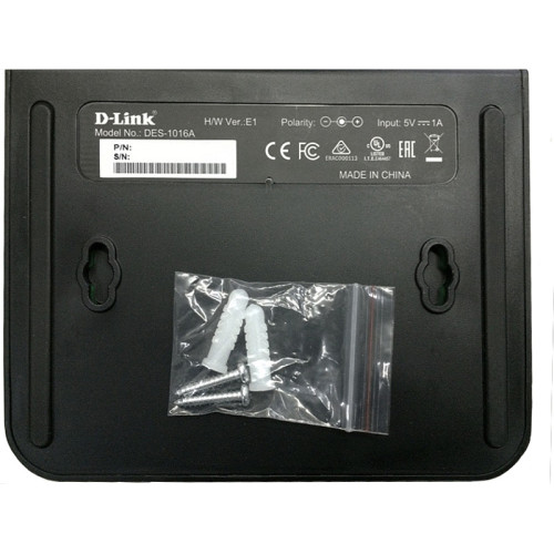 Коммутатор/ DES-1016A Unmanaged Switch 16x100Base-TX, plastic case