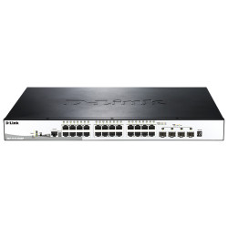 Сетевой коммутатор/ Gigabit Stackable SmartPro Switch with 24 10/100/1000Base-T PoE ports and 4 10G SFP+ ports