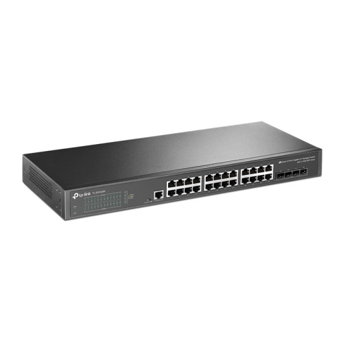 Коммутатор/ JetStream™ 24-port Pure-Gigabit L2+ Managed Switch, 24 10/100/1000Mbps RJ45, 4*10G SFP+ Slots