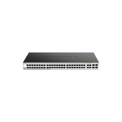 Коммутатор/ DGS-1210-52MP/F Smart L2 Switch 48х1000Base-T PoE, 4хCombo 1000Base-T/SFP, PoE Budget 370W, Compact CLI