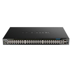 Коммутатор/ DGS-1520-52MP,DGS-1520-52MP/A1A Managed L3 Stackable Switch 44x1000Base-T PoE, 4x2.5GBase-T PoE, 2x10GBase-T, 2x10GBase-X SFP+, PoE Budget 370W (740W with DPS-700), CLI, RJ45 Console, RPS