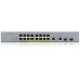 Коммутатор/ ZYXEL GS1350-18HP L2 PoE + switch for IP cameras, 16xGE PoE +, 2xCombo (SFP / RJ-45), PoE budget 250 W, power transmission distance up to 250 m, auto-reloading of PoE ports, increased protection against overvoltage and electrostatic discharges